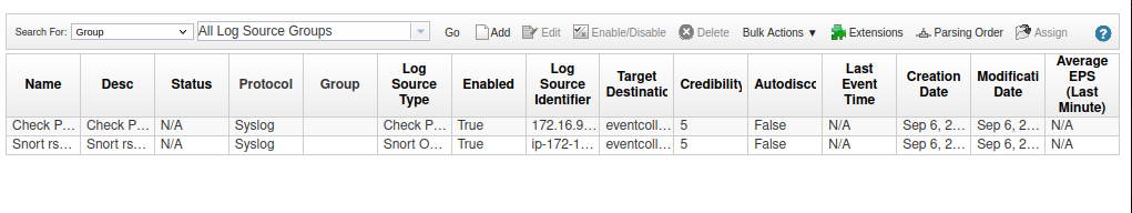 QRadar Log Sources